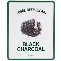 A'pieu Pore Deep Clear Black Charcoal Mask Тканевая маска с черным углем, 25 мл