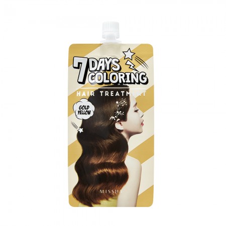 Missha Тонирующая краска для волос Seven Days Coloring Hair желтое золото, 25 мл