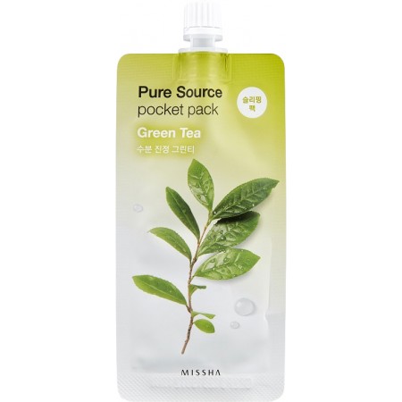 Missha Pure Source Pocket Pack Маска ночная Зеленый чай, 10 мл