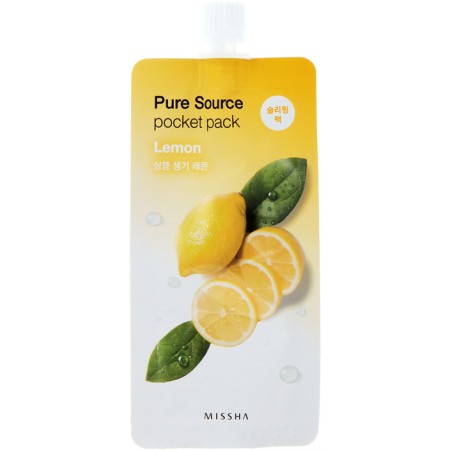 Missha Pure Source Pocket Pack Lemon Ночная маска с экстрактом лимона, 10 мл.