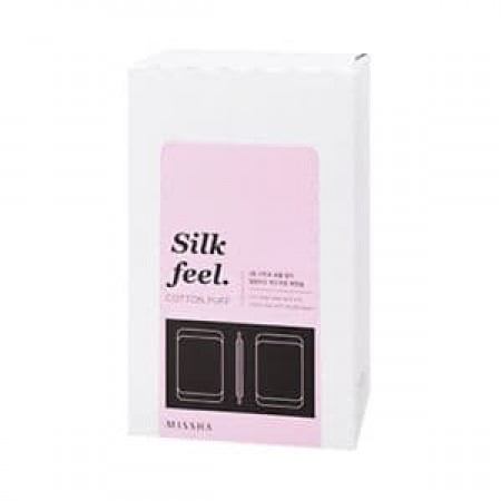 Missha Silk Feel Cotton Puff Набор спонжей для демакияжа хлопковые, 80 шт.